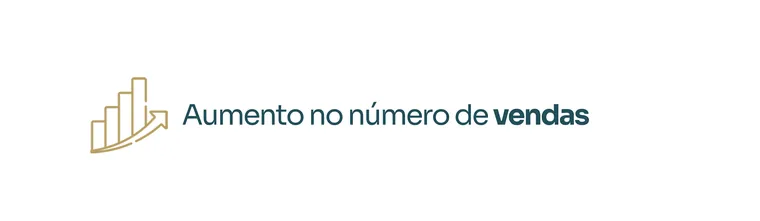 Aumento no número de vendas